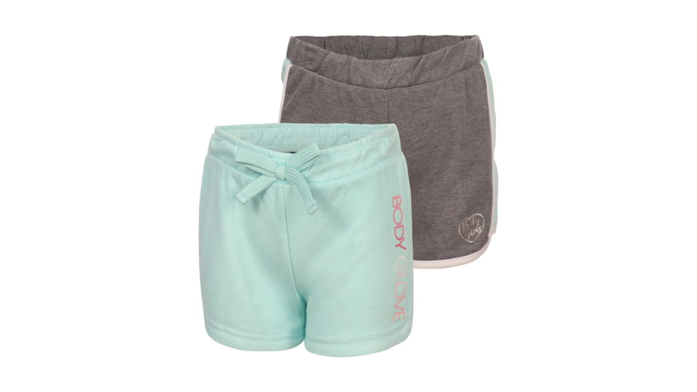 Body Glove Girls Solid and Side-Stripe Shorts Set 7-12 - Blue &amp; Dark Grey 929DCA67, 8, Blue &amp; Dark Grey, 8385BGS31-A-8