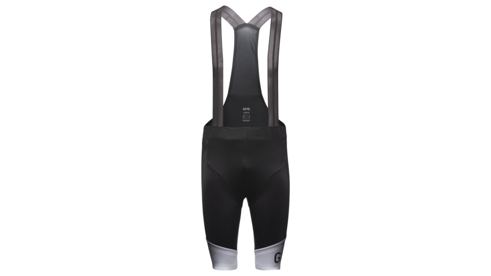 GOREWEAR Ardent Fade Bib Cycling Shorts+ Mens in Black/White Small Form fit Windproof 5142FD34, 100775-9901-M