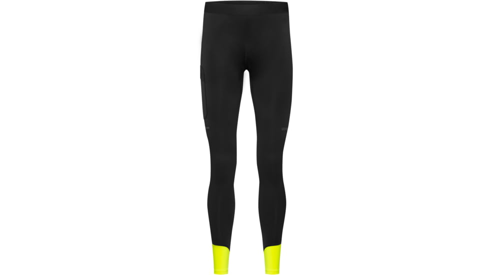 GOREWEAR CONCURVE Thermo Running Tights Mens in Black/Neon Yellow XL Form fit 424570D3, 101095-9908-XL
