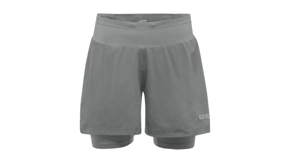 GOREWEAR R5 Womens 2in1 Running Shorts in Lab Gray Medium 8-10 Slim fit BDC34473, 100623-BF00-40