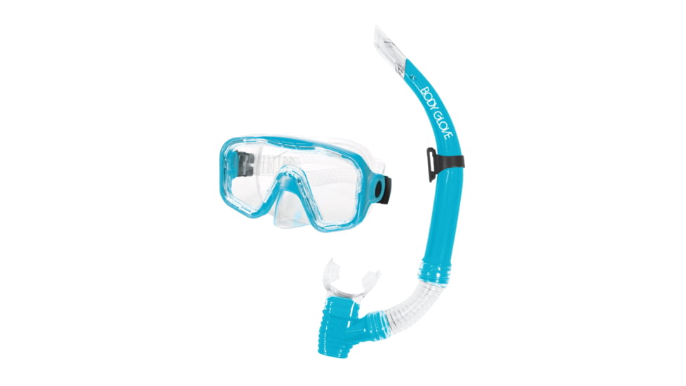 Body Glove Malta Mask / Snorkel Combo - Aqua 8C1951D3, L, Aqua, 15031CMB-AQU-L