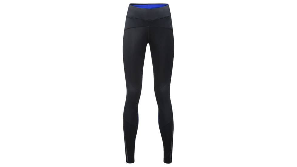 GOREWEAR R5 Womens GORE-TEX INFINIUMTM Running Tights in Black/Ultramarine Blue Large 12-14 Form fit Windproof F86B50B0, 100660-99BL-42
