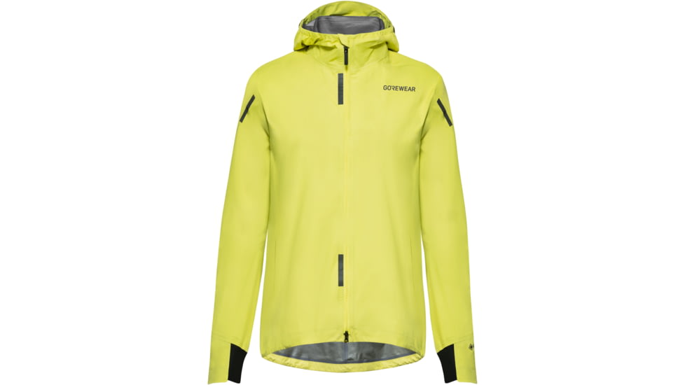 GOREWEAR Concurve GORE-TEX Running Jacket Womens in Lime Yellow Medium 8-10 Slim fit Waterproof F363AD85, 101067-CB00-40