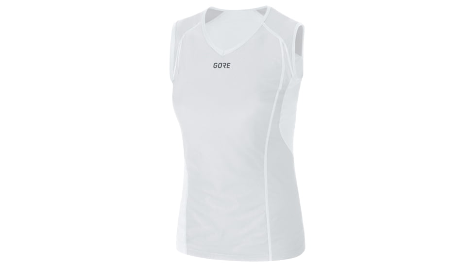 GOREWEAR Womens M WINDSTOPPERR Base Layer Sleeveless Shirt in Light Grey/White Medium 8-10 Form fit Windproof 632878C9, 100023-9201-40
