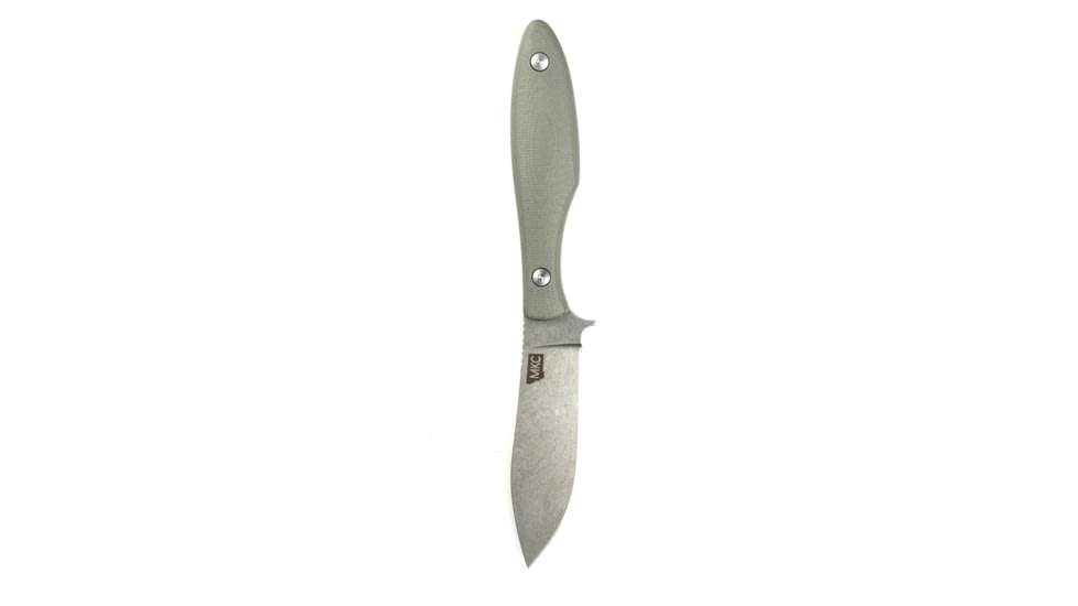 Montana Knife Company Jackstone Fixed Blade Knife, 3.6 inch, Magnacut Stainless Steel, Fixed Blade, G-10 Handle, Grey, 7.9 inch, MKC-000629