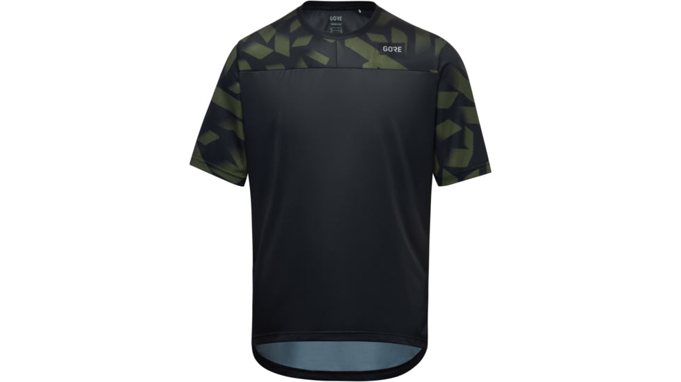 GOREWEAR TrailKPR Daily Cycling Shirt Mens in Black/Utility Green Large Regular fit BF691DB4, 100864-99BH-XL