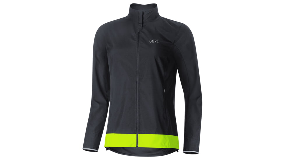 GOREWEAR C3 Womens WINDSTOPPERR Classic Cycling Jacket in Black/Neon Yellow Medium 8-10 Slim fit Windproof 4F7B4E53, 100276-9908-40