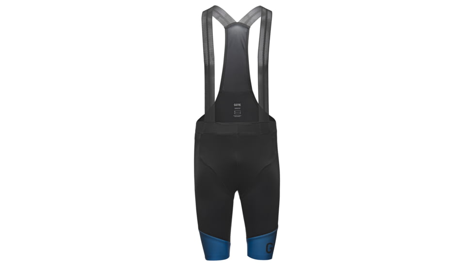 GOREWEAR Ardent Fade Bib Cycling Shorts+ Mens in Black/Sphere Blue Small Form fit Windproof 7003EC65, 100775-99AZ-M