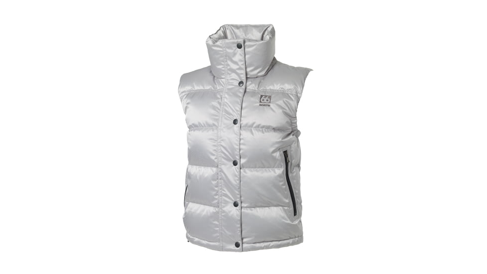 66 North Laugavegur Down Vest - Women's-Silver-Small