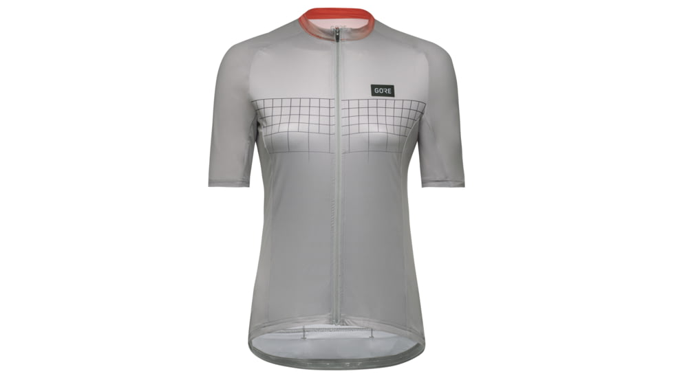 GOREWEAR Grid Fade Cycling Jersey 2.0 Womens in Lab Gray/Fireball Small 4-6 Slim fit 1236380E, 100973-BFAY-38