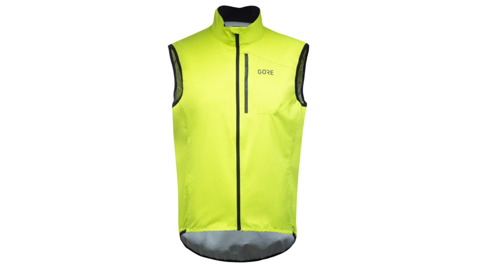GOREWEAR Spirit Cycling Vest Mens in Neon Yellow XL Regular fit Windproof 450F0038, 100719-0800-XXL