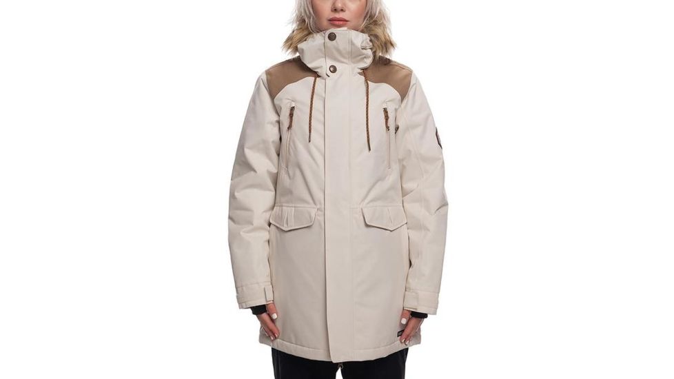 686 Ceremony Insulated Jacket - Womens, Bone Herringbone, Medium, L8W307-BONE-M