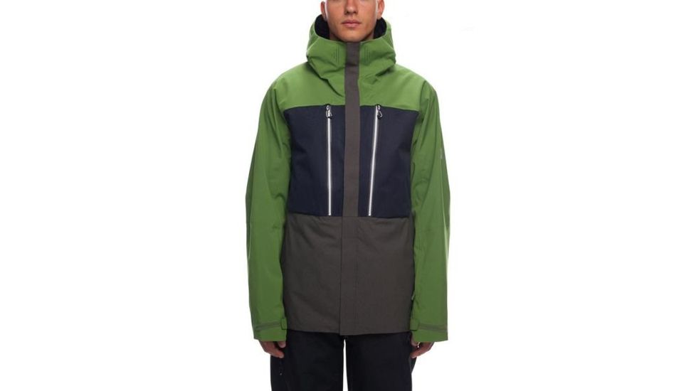 686 Ether Down Thermagraph Jacket - Mens, Camp Green Colorblock, Medium, L8W105-CAMP-M