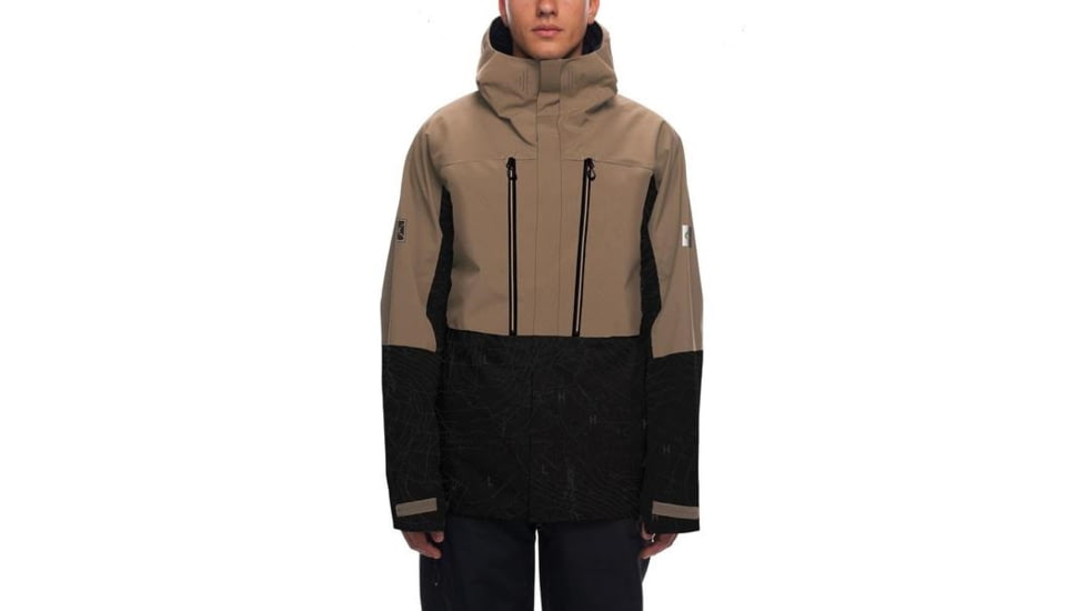686 Ether Down Thermagraph Jacket - Mens, Khaki Level 1 Colorblock, Medium, L8W105-KHA-M