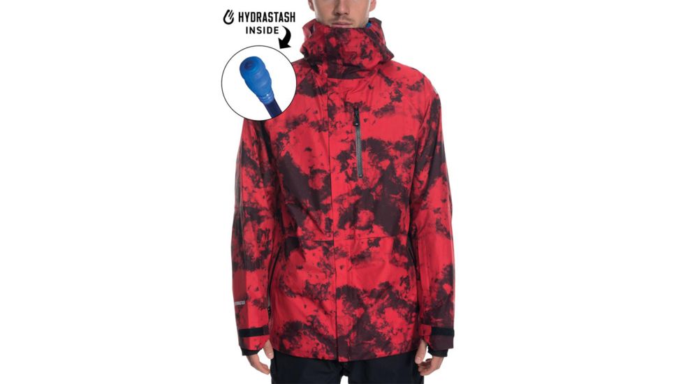686 Gore-Tex Hydrastash Sync Jacket - Mens, Red Dazed, Small, L9W103-RED-S