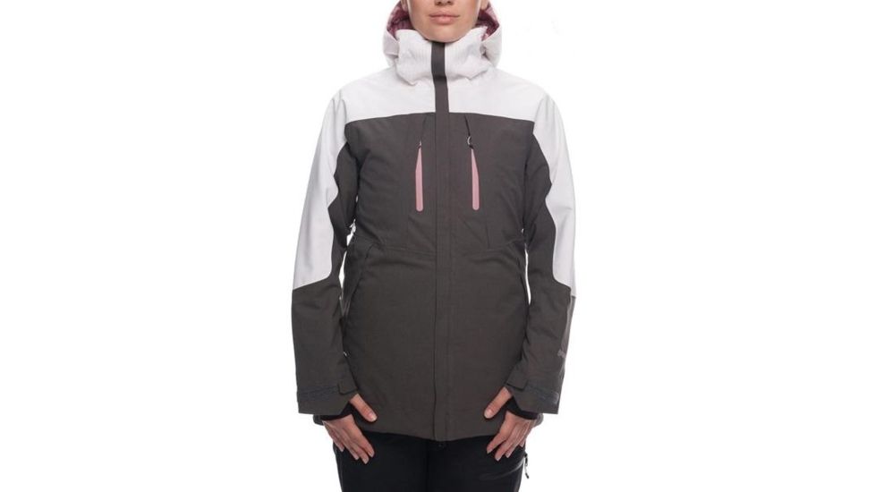 686 Hydrastash Reservoir Insulated Jacket - Womens, Charcoal Colorblock, Small, L8W302-CHA-S