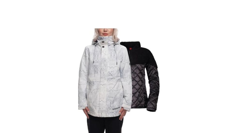 686 Smarty 3-in-1 Siren Jacket - Womens, White Marble, Small, L8W306-WHT-S