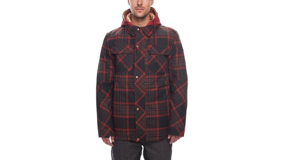 686 Woodland Insulated Jacket - Mens, Rusty Red Yarn Dye Plaid, Extra Large, L8W110-RUS-XL