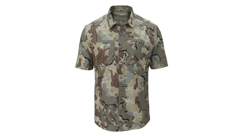 Kuiu Mesa Vented Short Sleeves Snap Shirt - Men's, Valo, 3XL, Polyester, Adult, Male, 7067675361438