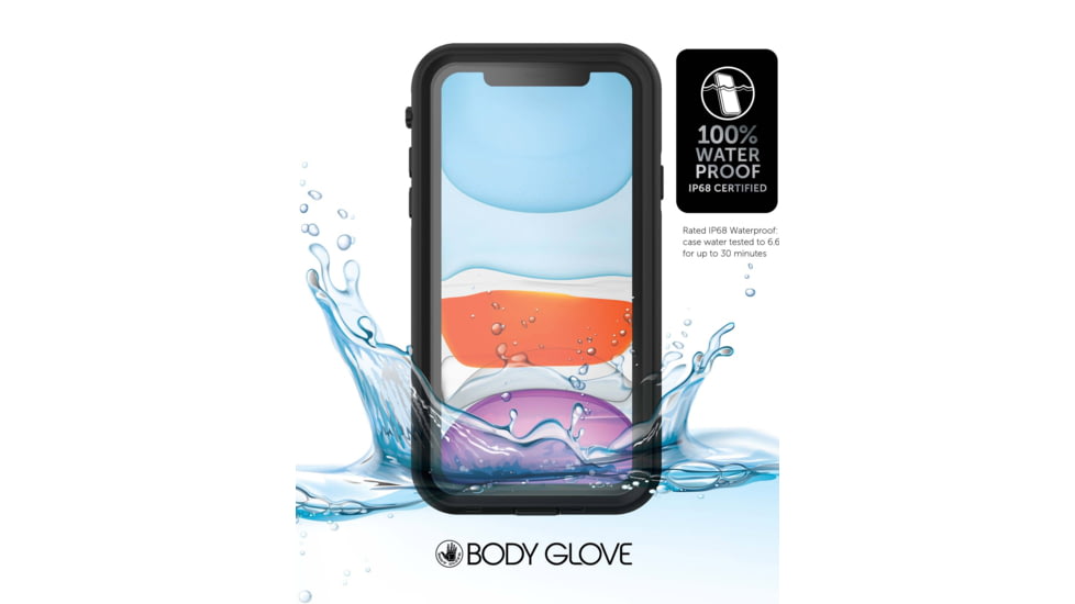 Body Glove iPhone 12 Tidal Waterproof Phone Case - Black/Clear 496B27A2, Black/Clear, 12, 9798201-BLACK