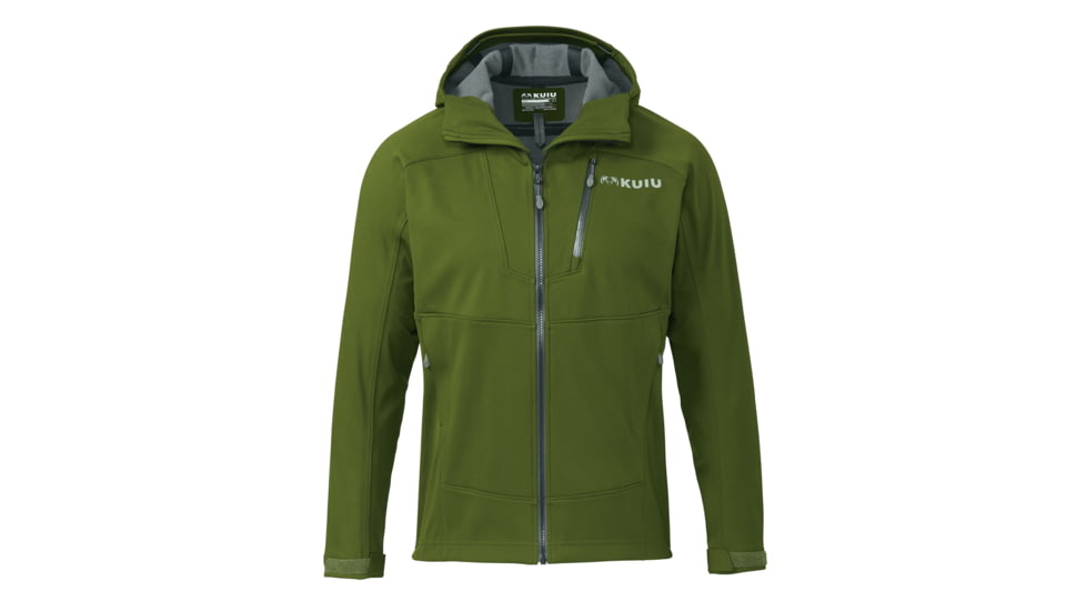 KUIU Outlet Axis Hybrid Hooded Hunting Jacket in Verde Green Size 3XL 3BE5F34B, Verde Green, 3XL, Toray, Adult, Male, 7556358897822