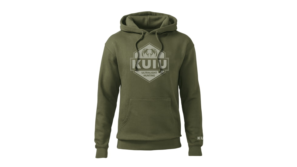 Kuiu Logo Badge Hoodie - Men's, Army, 3XL, Cotton, Adult, Male, 7499456479390