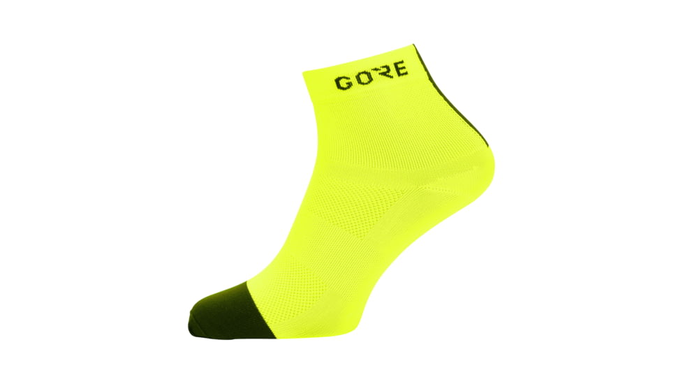GOREWEAR M Light Mid Socks in Neon Yellow/Black 8-9.5 Moisture Wicking 43A6AE58, 100232-0899-L