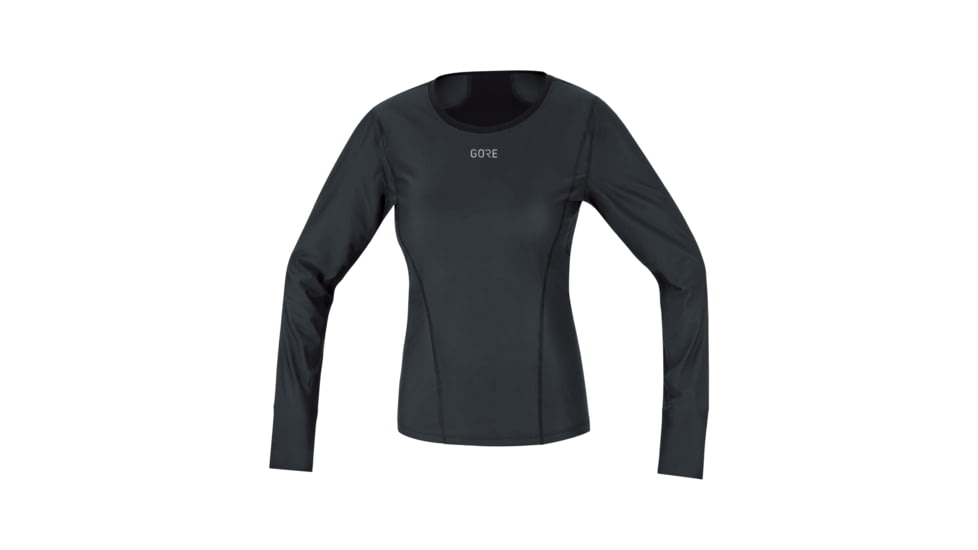 GOREWEAR Womens M WINDSTOPPERR Base Layer Long Sleeve Shirt in Black Medium 8-10 Slim fit 04B8D9FD, 100320-9900-40