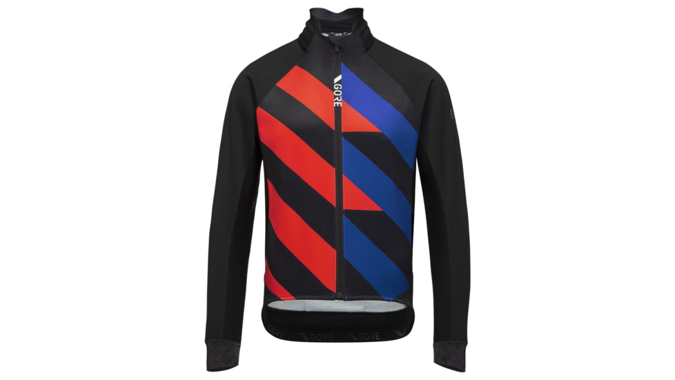 GOREWEAR C5 WINDSTOPPERR Thermo Cycling Jacket Mens in Black/Fireball Large Slim fit Windproof 7BE0984B, 100640-99AY-XL