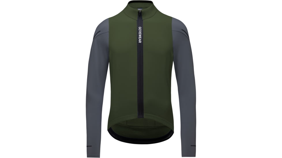 GOREWEAR SPINSHIFT Thermo Long Sleeve Cycling Jersey Mens in Utility Green/Lab Graphite Large Form fit F821A9F6, 101086-BHBZ-L