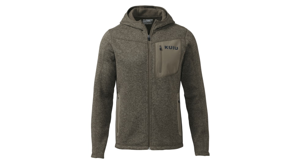 KUIU Base Camp Hooded Sweater - Mens, Ash, 3XL, Adult, Male, 7495713915038