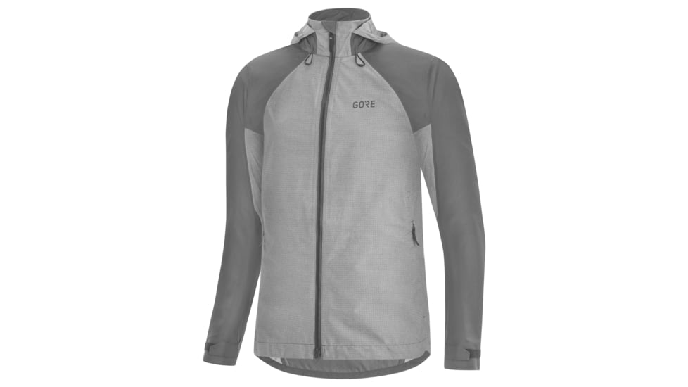 GOREWEAR C5 Womens GORE-TEX Trail Hooded Cycling Jacket in Terra Grey Medium 8-10 Slim fit Waterproof 6859302D, 100575-0R00-40