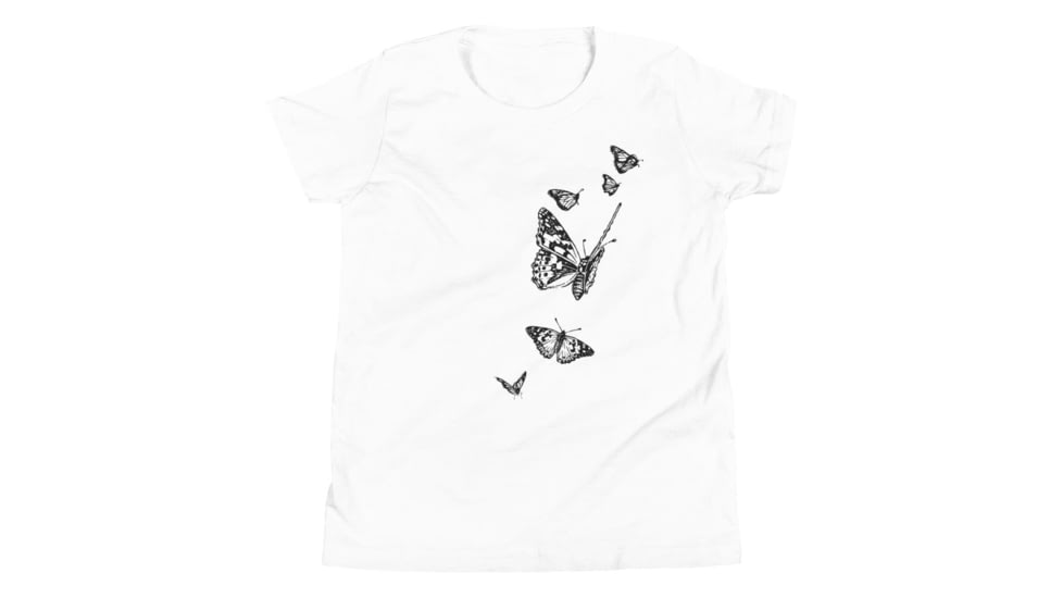 Milk X Whiskey Butterfly Flutter - Youth CF5D4111, White, XL, 55177869429