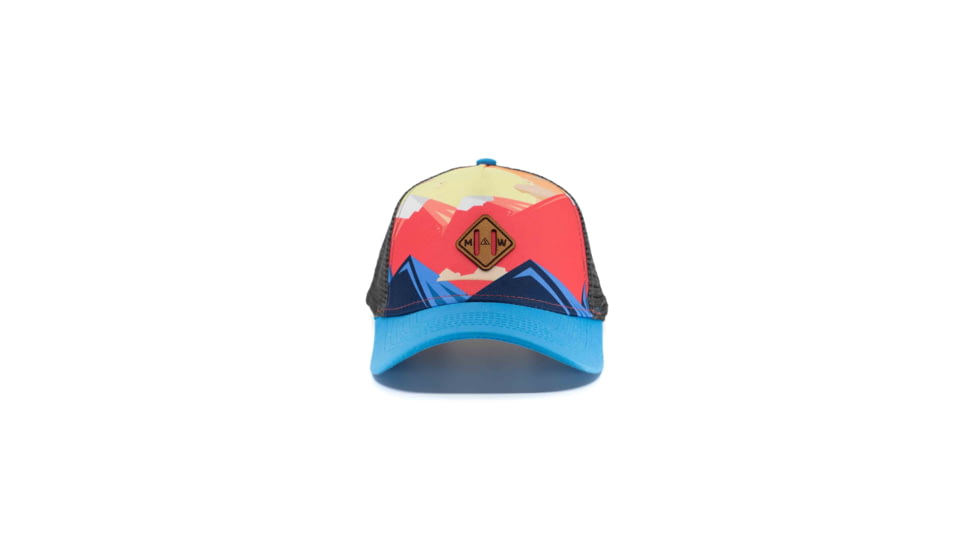 Milk X Whiskey Youth Sunset Ranges Trucker Hat 2580D1FF, Sky/Grey, mxwhmsrsg