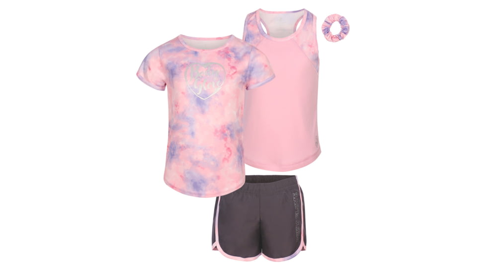 Body Glove Girls Three-Piece Foil Logo Tie-Dye Set 4-6X - Blue &amp; Pink 9623CCCF, 6, Blue &amp; Pink, 8301BGS31-B-6