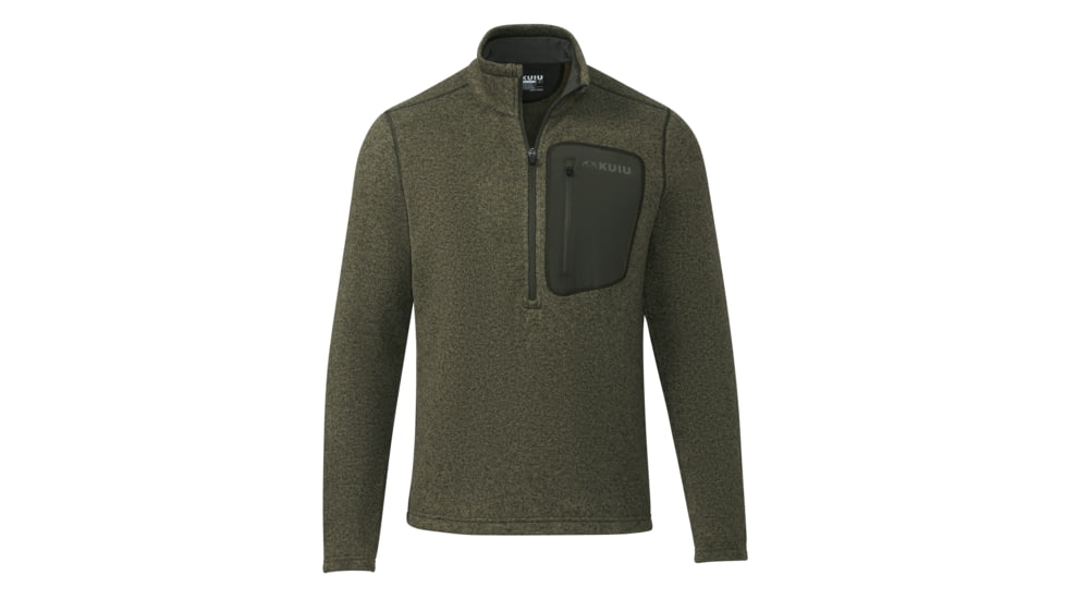 KUIU Base Camp Pullover Sweater in Olive Heather Size 3XL CEA5F3C2, Olive Heather, 3XL, Adult, Male, 7644104097950