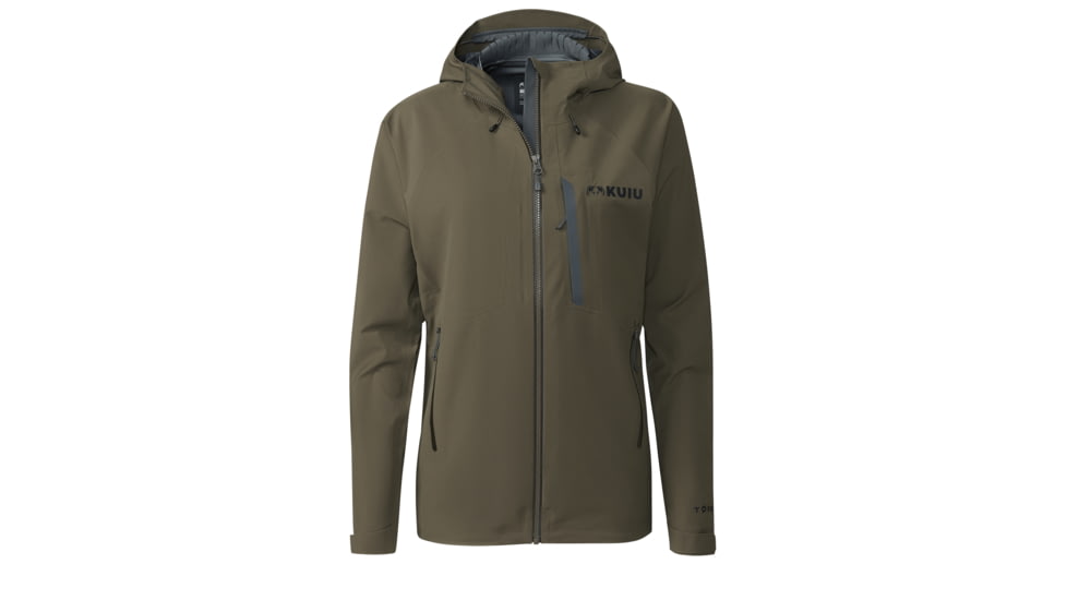 KUIU Womens Chugach TR Rain Hunting Jacket in Ash Size XL 0478AE0E, Ash, XL, Nylon Fabric, Adult, Female, 7628924420254