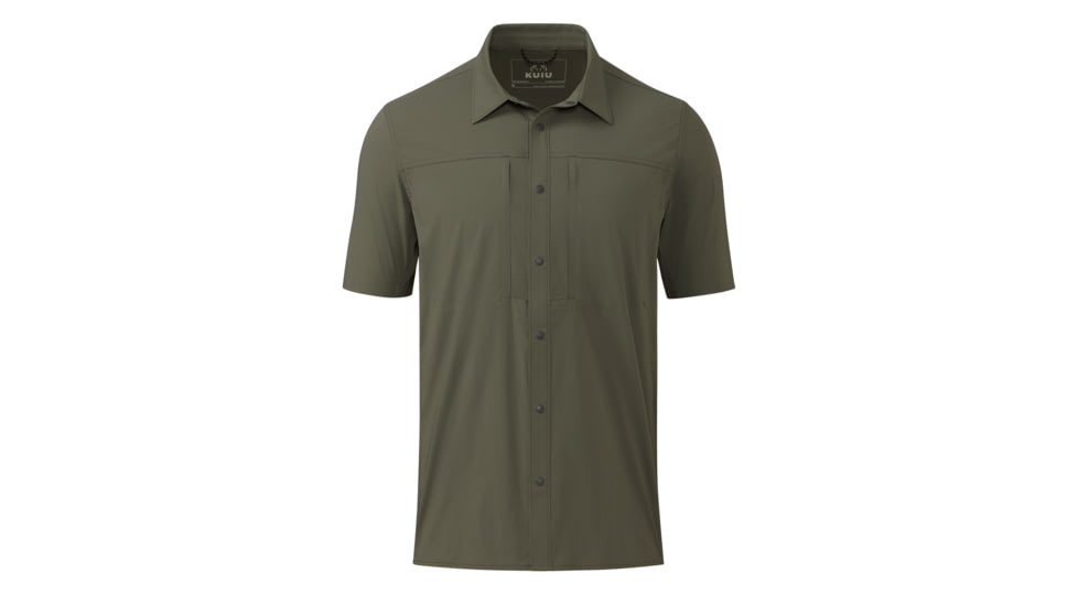 KUIU Intrepid Short Sleeves Hunting Shirt - Men's, Dark Sage, 3XL, Adult, Male, 7625513173150