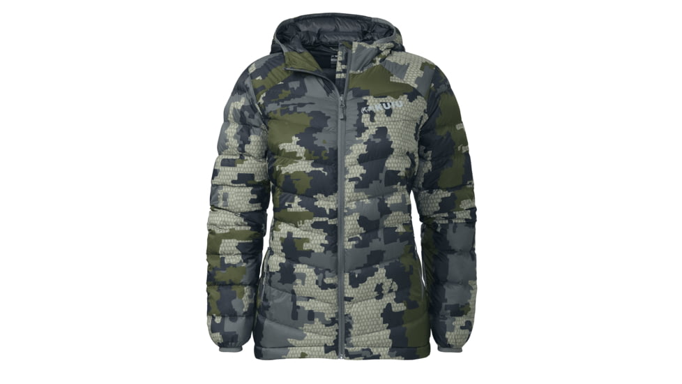 KUIU Super Down LT Hooded Hunting Jacket - Women's, Verde, XL, Adult, Female, 7421674881182