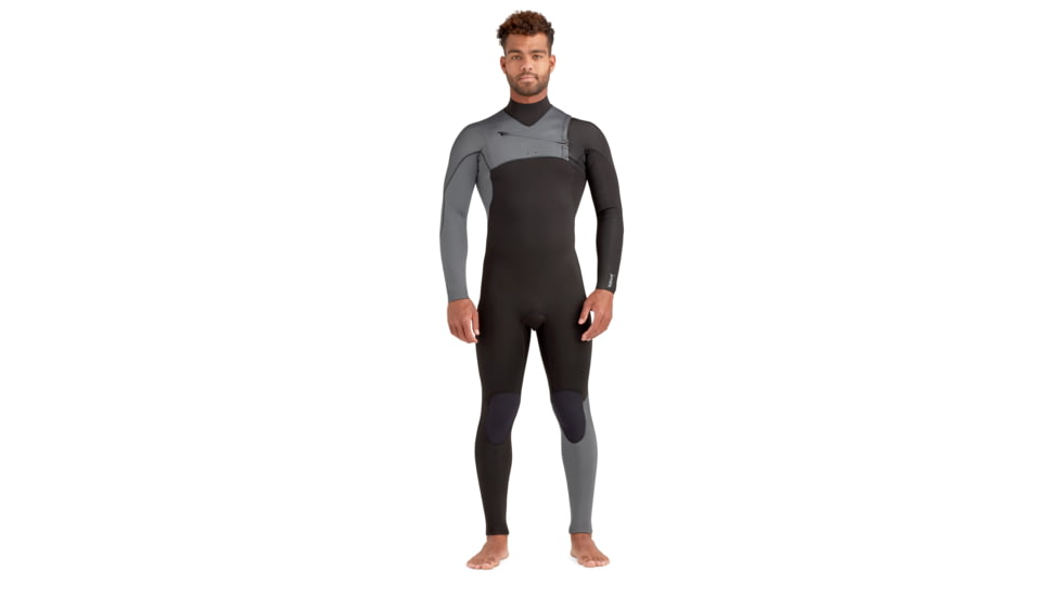 Body Glove Variant 4/3mm Mens Chest-Zip Fullsuit - Grey/Black 8C6B6D62, MS, grey-black, 20124-GRY/BLK-MS