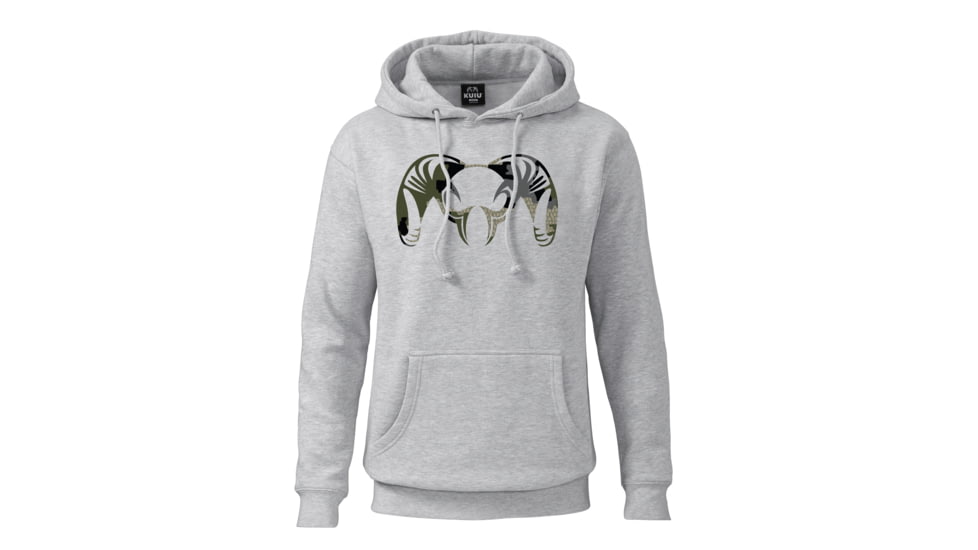KUIU Verde Ram Hoodie - Men's, Heather Grey, 3XL, Cotton, Adult, Male, 7522704359582