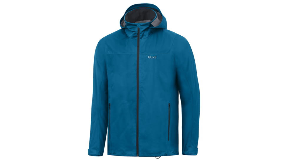 GOREWEAR Mens R3 GORE-TEX Active Hooded Running Jacket in Sphere Blue Large Regular fit Waterproof FF606948, 100550-AZ00-XL