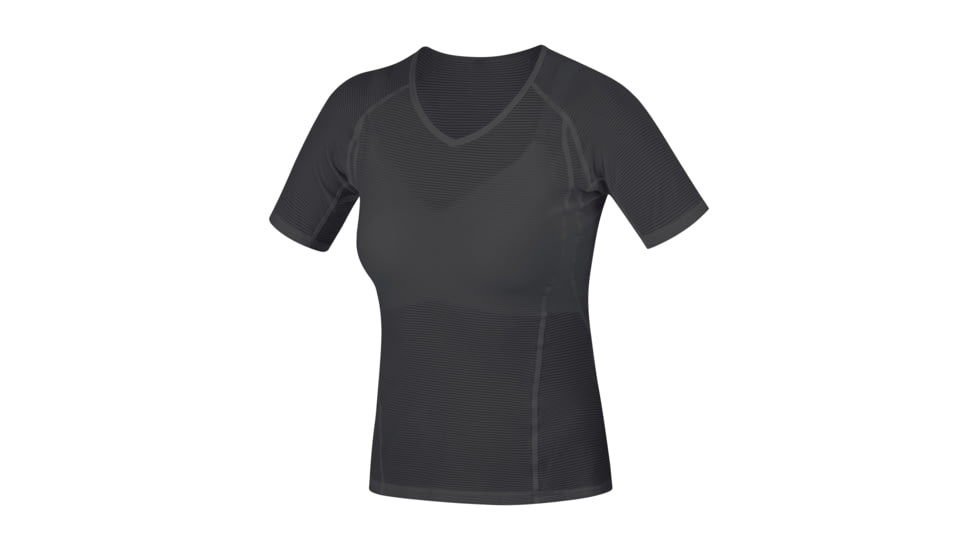 GOREWEAR Womens M Base Layer Shirt in Black XS 0-2 Form fit Moisture Wicking 166C959E, 100014-9900-36