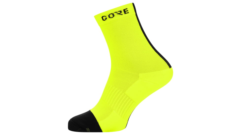 GOREWEAR M Mid Socks in Neon Yellow/Black 8-9.5 45B4C092, 100229-0899-L