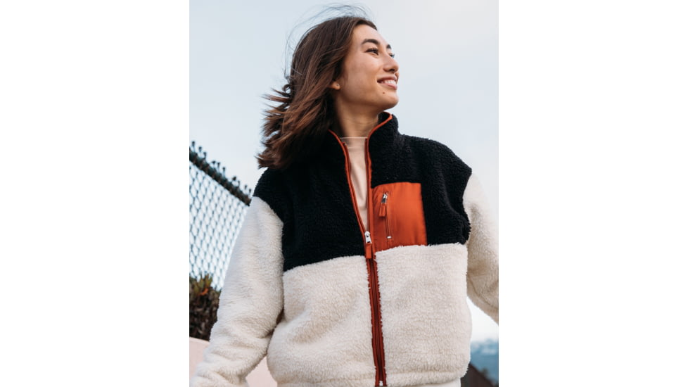 Body Glove Easy Livin Color Blocked Sherpa Zip-Up - Cream 53719806, S, Cream, JJ4740-CRM-S