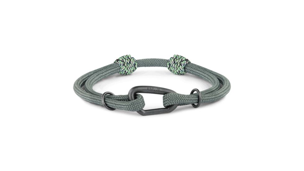 8BPLUS Handmade Titan Wristband For Climbers, Matt gun/Olive, 5-9cm diameter, Regular, 502412