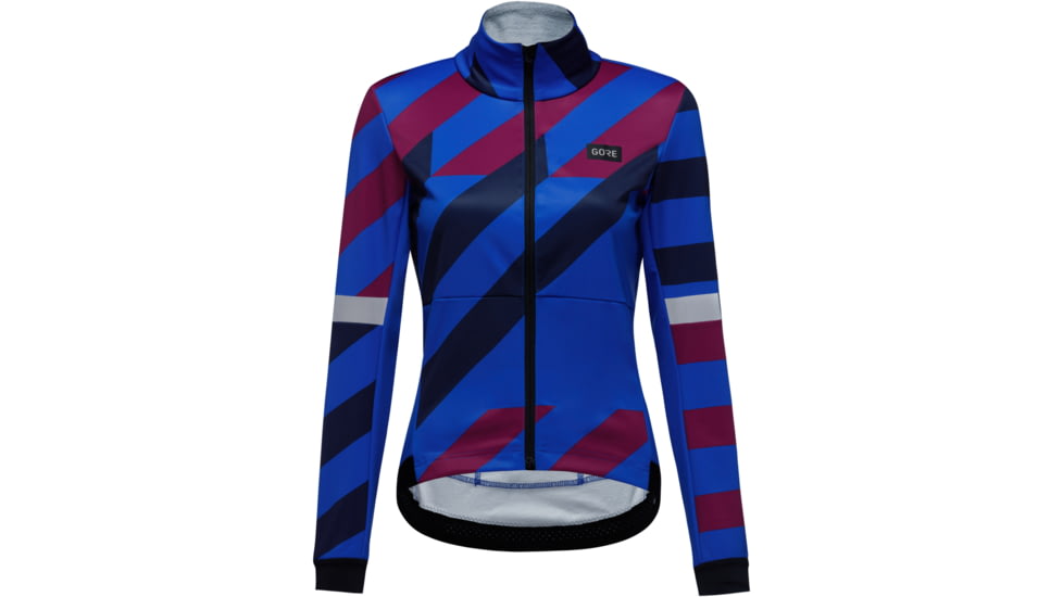 GOREWEAR Tempest Signal Cycling Jacket Womens in Ultramarine Blue/Orbit Blue Large 12-14 Slim fit Windproof D8973943, 101008-BLAU-42