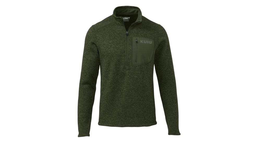 KUIU Base Camp Pullover Sweater - Mens, Verde Green, 3XL, Adult, Male, 7477975220382