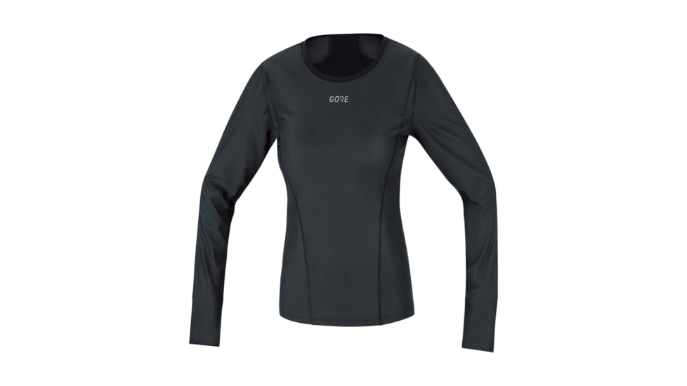 GOREWEAR Womens M WINDSTOPPERR Base Layer Thermo Long Sleeve Shirt in Black XS 0-2 Slim fit AA219022, 100321-9900-36