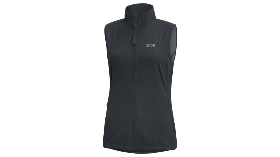 GOREWEAR R3 Womens WINDSTOPPERR Running Vest in Black XS 0-2 Regular fit Windproof C1E73447, 100073-9900-36